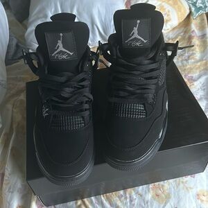 jordan 4 , black cats , size 12